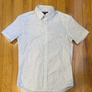Like New Michael Kors Casual White and Gray Men's Shirt size:S
